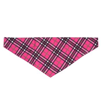 Bias Plaid Hot Pink Bandana