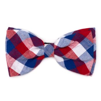Red/White/Blue Check Bow Tie