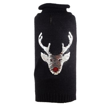 Reversible Sequins Reindeer Sweater